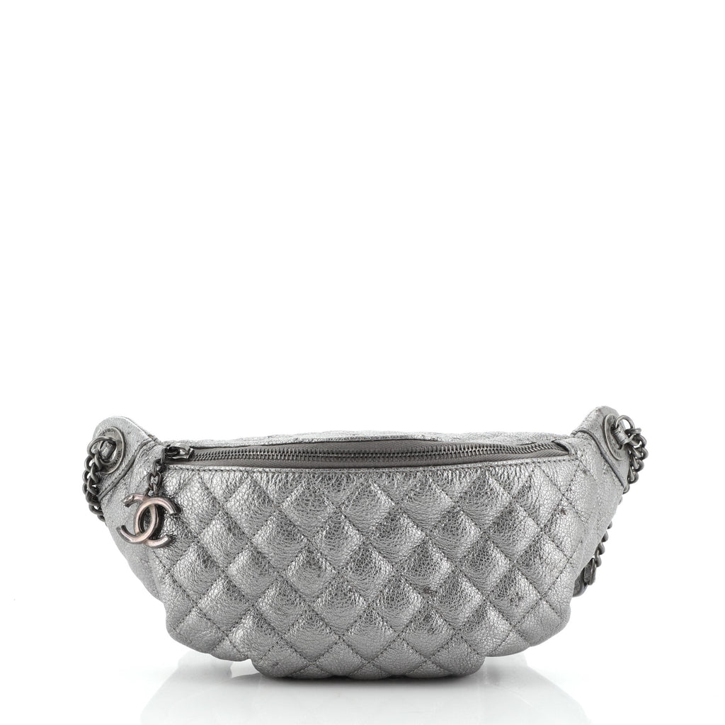 Chanel Banane Waist Bag Quilted Leather Metallic 57886239