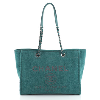 Chanel Deauville Tote Lurex Canvas Small