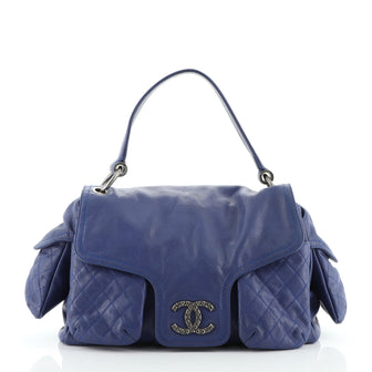 Chanel Coco Rider Flap Satchel Glazed Caviar