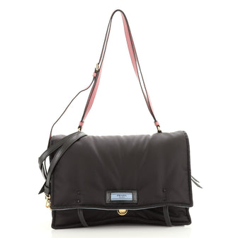 Prada Etiquette Flap Bag Tessuto Medium
