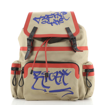 Burberry Kris Wu Rucksack Backpack Embroidered Canvas XL