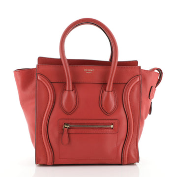 Celine Luggage Bag Grainy Leather Micro