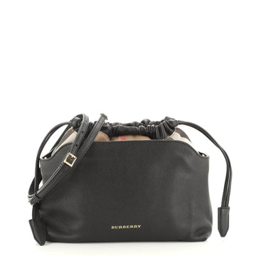Burberry Little Crush Crossbody Bag Leather and House Check Canvas