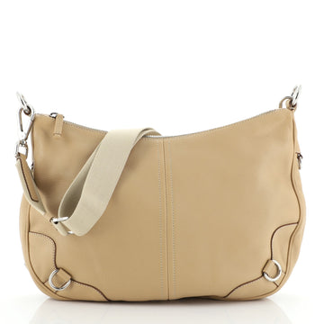 Prada Zip Messenger Bag Leather Medium