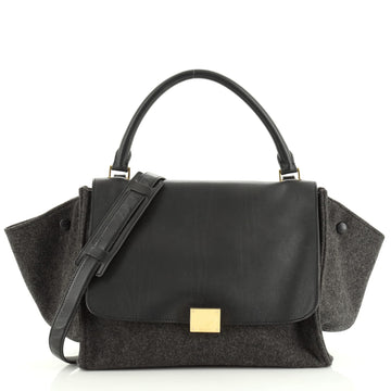 Celine Trapeze Bag Leather and Felt Medium