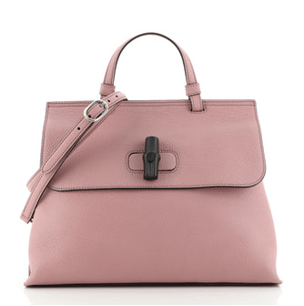 Gucci Bamboo Daily Top Handle Bag Leather Medium
