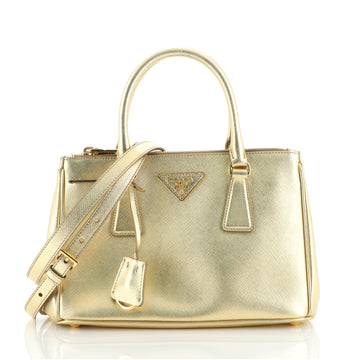 Prada Double Zip Lux Tote Saffiano Leather Small