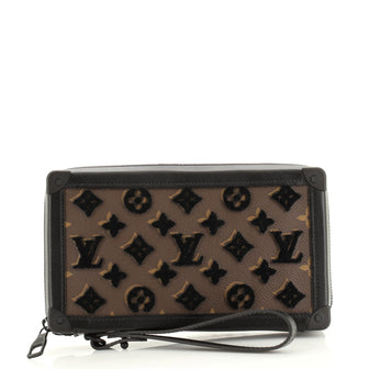 Louis Vuitton Soft Trunk Clutch Monogram Tuffetage Canvas