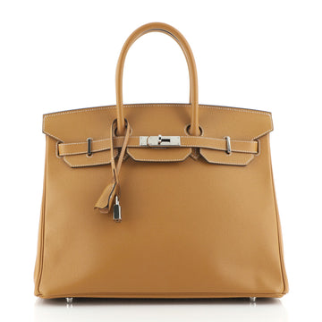 Hermes Birkin Handbag Brown Epsom with Gold Hardware 35