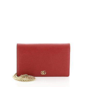 Gucci Petite GG Marmont Chain Wallet Leather Mini