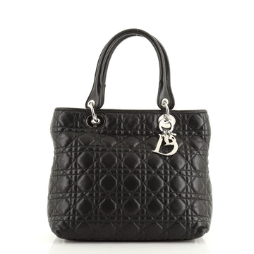 Christian Dior Lady Dior Soft Tote Cannage Quilt Lambskin Large