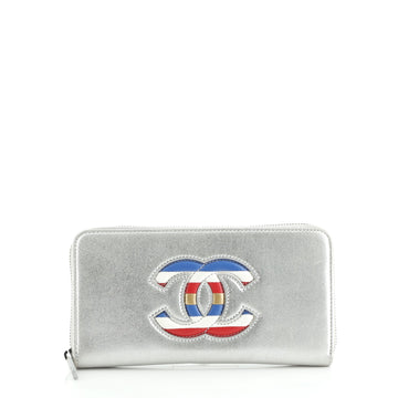 Chanel Airlines CC Zip Wallet Lambskin Long