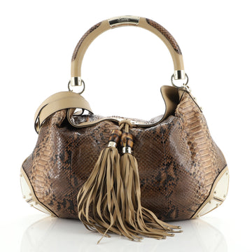 Gucci Indy Hobo Python Large