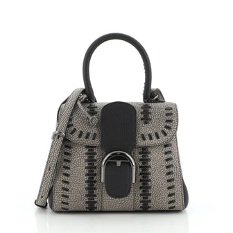 Delvaux Brillant Top Handle Bag Whipstitch Leather Mini