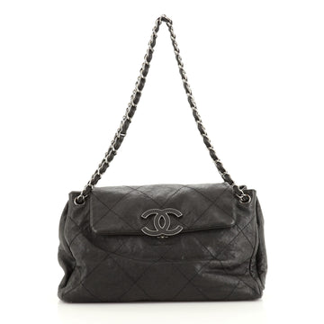 Chanel Hamptons Accordion Flap Tote Quilted Calfskin Large