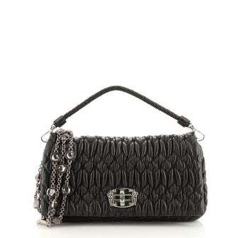 Miu Miu Crystal Clutch Matelasse Leather Small