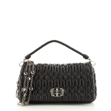Miu Miu Crystal Clutch Matelasse Leather Small