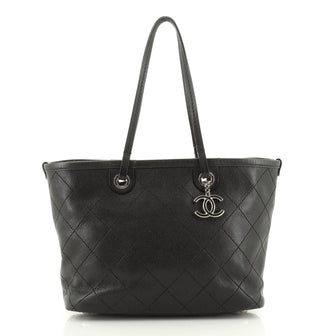 Chanel Fever Tote Quilted Caviar Small