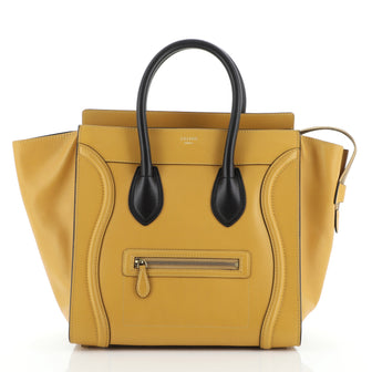 Celine Bicolor Luggage Bag Leather Mini