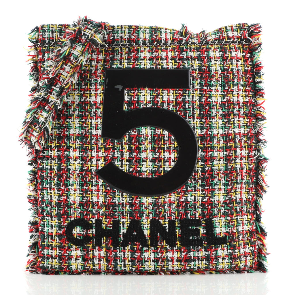 Chanel No. 5 Shopping Tote Tweed Large Red 57982157