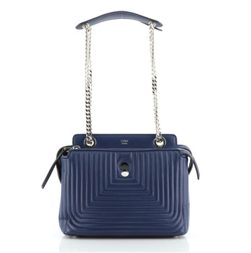 Fendi DotCom Click Top Handle Bag Quilted Leather Small