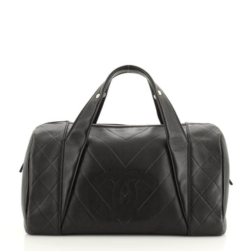 Chanel All Day Long Bowler Bag Chevron Leather Medium