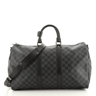 Louis Vuitton Keepall Bandouliere Bag Damier Graphite 45