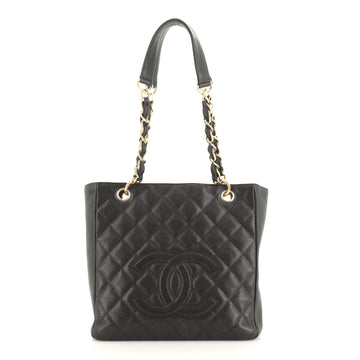 Chanel Petite Shopping Tote Quilted Caviar