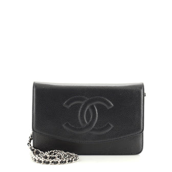 Chanel Vintage Timeless Wallet on Chain Caviar