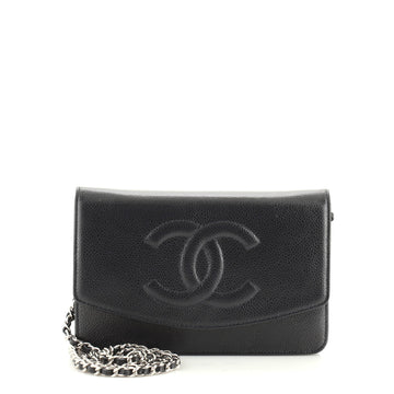 Chanel Vintage Timeless Wallet on Chain Caviar