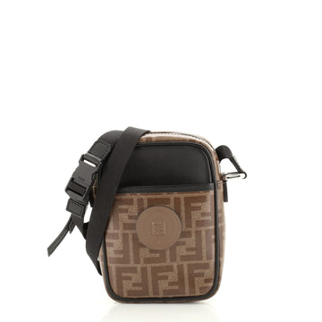 Fendi 1974 Double F Camera Crossbody Bag Zucca Coated Canvas Mini