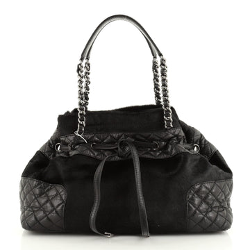 Chanel Drawstring Tote Quilted Calfskin and Pony Hair Medium