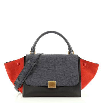 Celine Tricolor Trapeze Bag Leather Small