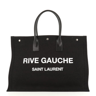 Saint Laurent Rive Gauche Shopper Tote Canvas Large