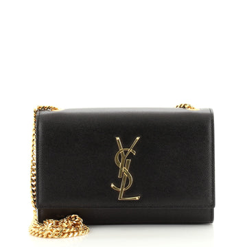 Saint Laurent Classic Monogram Crossbody Bag Grainy Leather Small