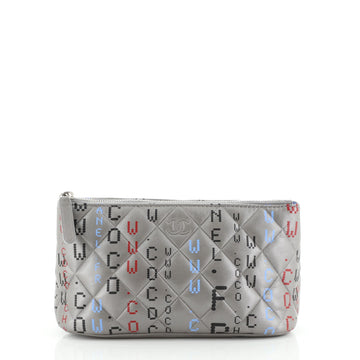 Chanel Data Center Zip Pouch Quilted Printed Lambskin Small