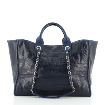 Chanel Deauville Tote Glazed Calfskin Large