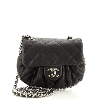 Chanel Chain Around Flap Bag Quilted Leather Small