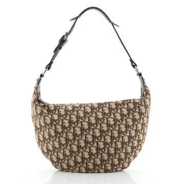 Christian Dior Vintage Zip Hobo Diorissimo Canvas Medium