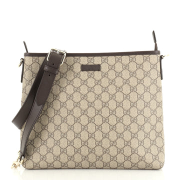 Gucci Zip Top Messenger Bag GG Coated Canvas Large