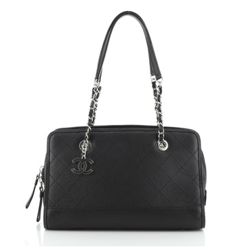 Chanel CC Charm Chain Tote Quilted Calfskin Medium