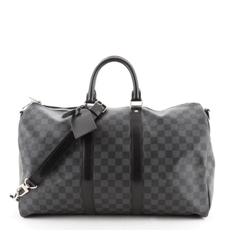 Louis Vuitton Keepall Bandouliere Bag Damier Graphite 45