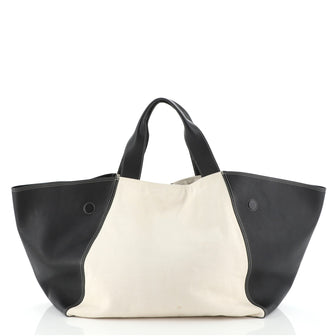 Celine Frame Tote Canvas and Leather