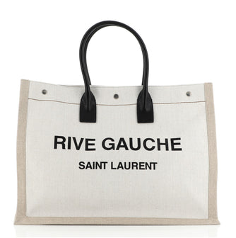 Saint Laurent Rive Gauche Shopper Tote Canvas Large