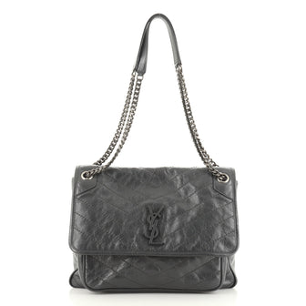 Saint Laurent Niki Chain Flap Bag Leather Medium