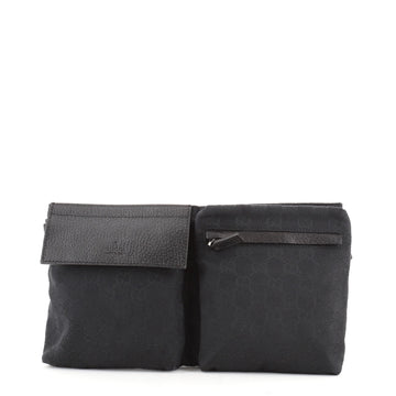 Gucci Vintage Double Belt Bag GG Canvas