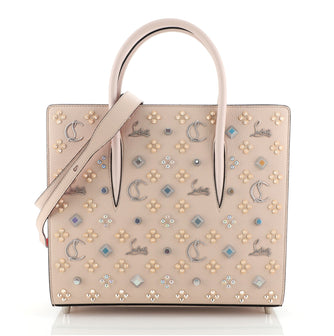 Christian Louboutin Paloma Tote Embellished Leather Medium