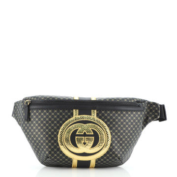 Gucci Dapper Dan Belt Bag GG Print Leather with Python