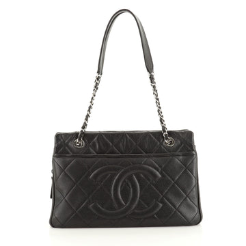 Chanel Timeless CC Shopping Tote Quilted Caviar Medium