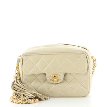 Chanel Vintage Front Pocket Camera Bag Quilted Lambskin Small
